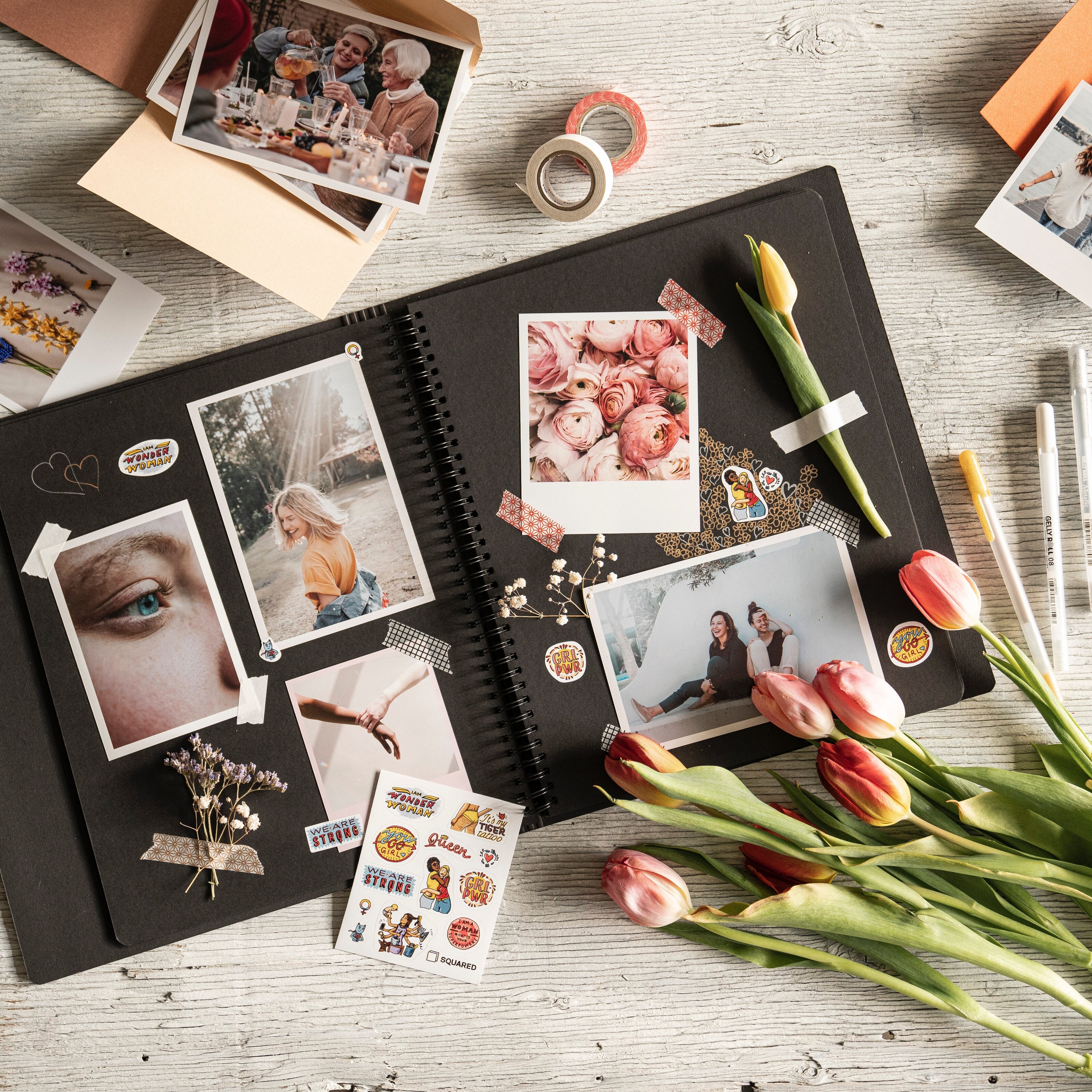 A scrapbook of photographs