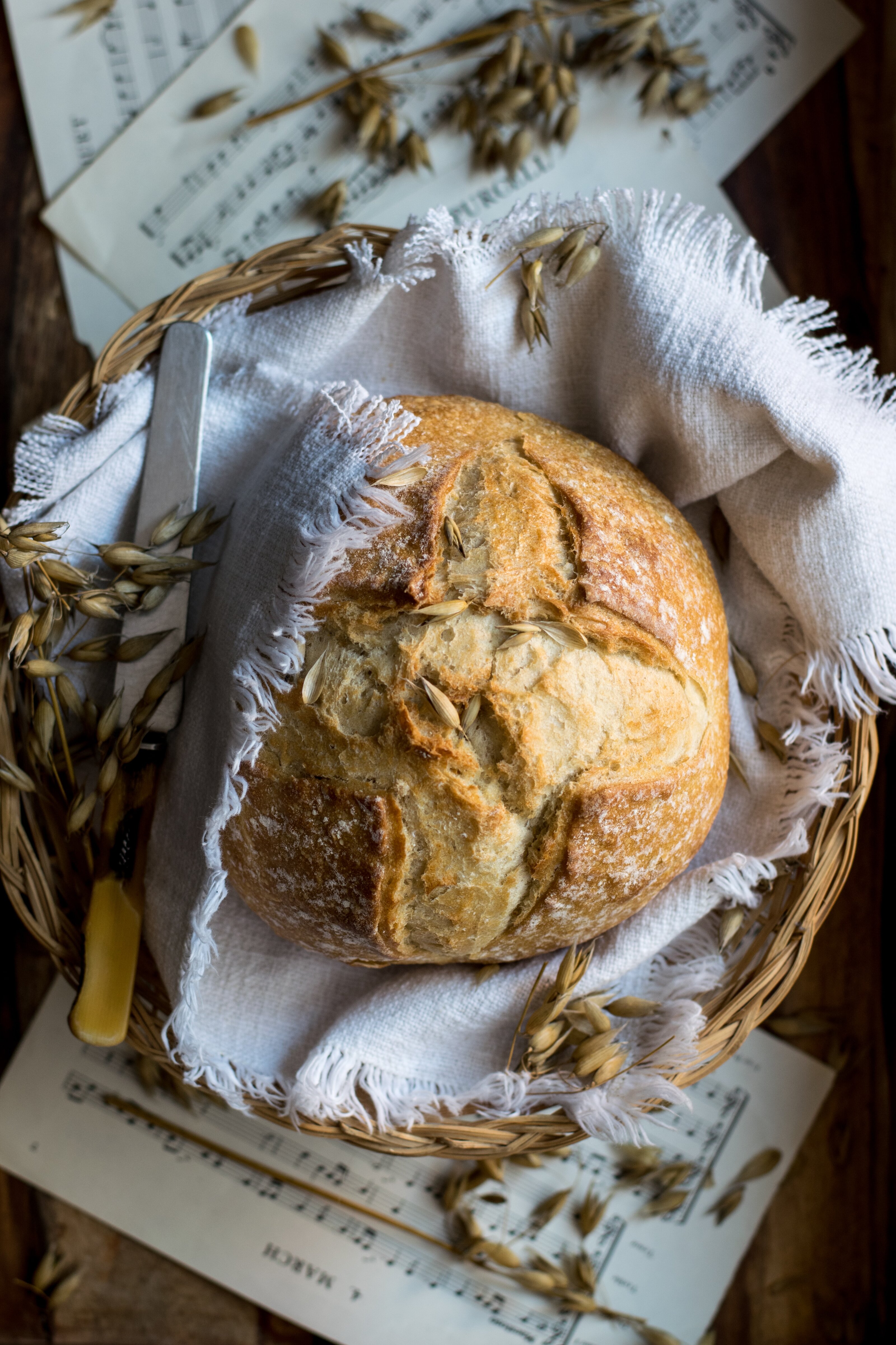 Fresh bread, just baked